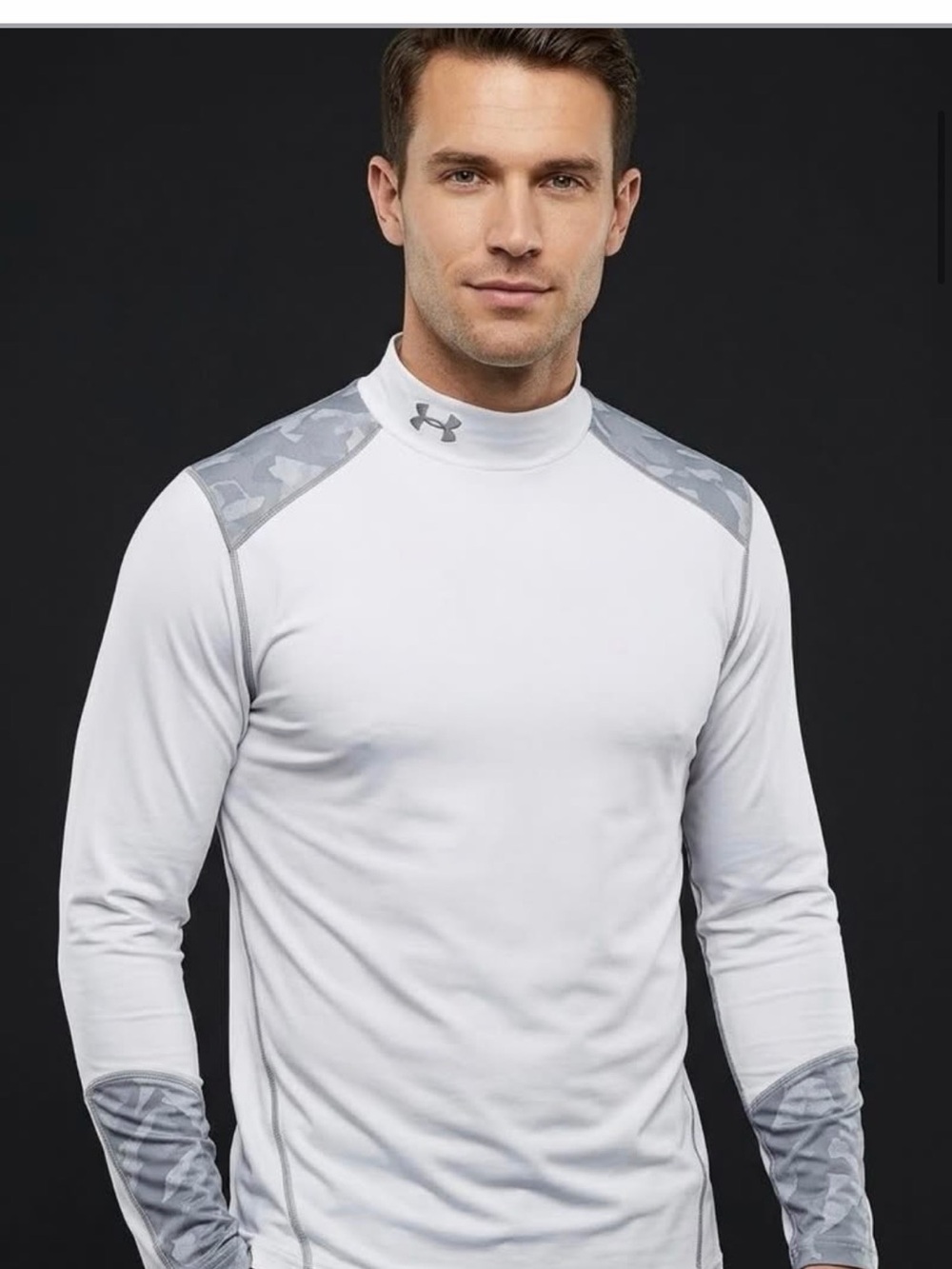Under Armour Mens🧔🏻‍♂️EVO Infrared ColdGear Fitted Mock Turtleneck Sz XXL